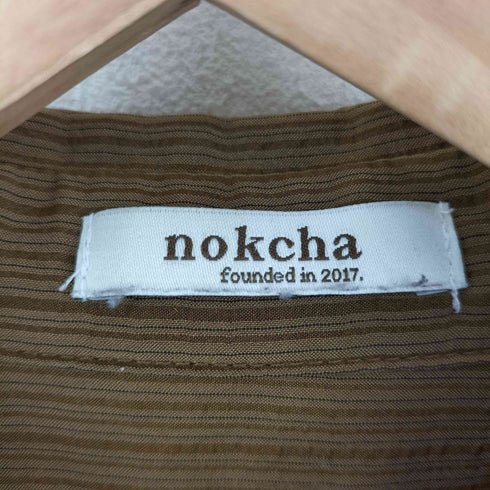 ノクチャ NOKCHA レーヨン混ストライプシャツ レディース