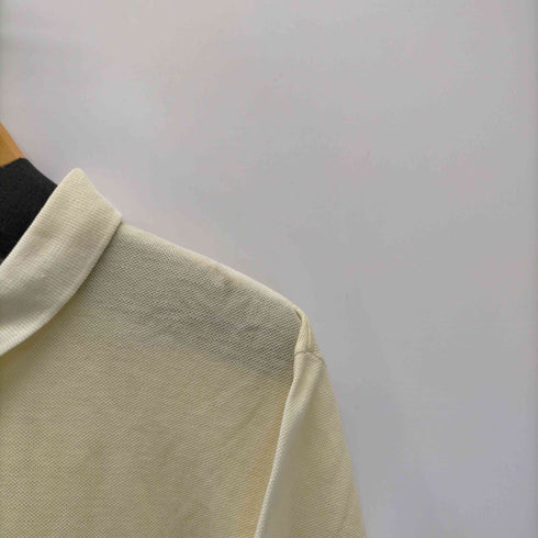 ランズエンド LANDS END 90S USA製 三角タグ S/S 鹿の子 無地 ポロ シャツ メンズ import:L