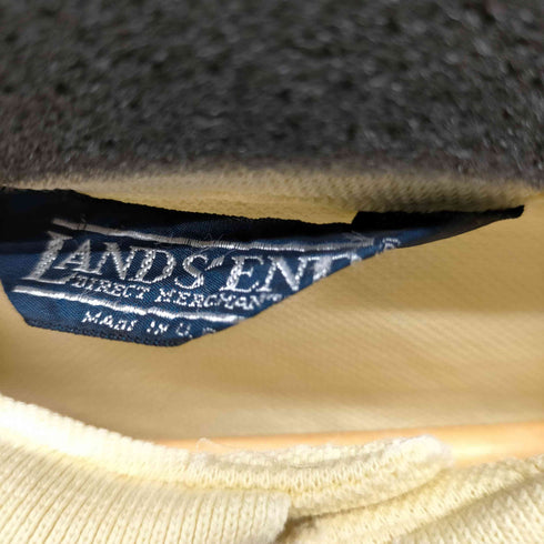 ランズエンド LANDS END 90S USA製 三角タグ S/S 鹿の子 無地 ポロ シャツ メンズ import:L
