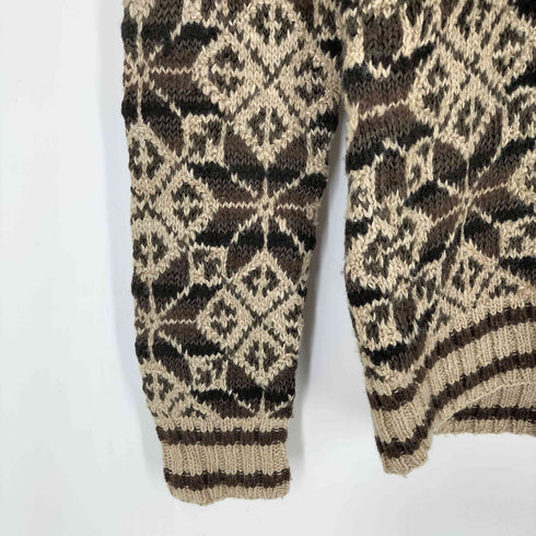 ダブルアールエルラルフローレン RRL RALPH LAUREN シルク混 HAND KNIT ノルディック ショールカラー ニット メンズ import:XS