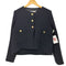 ザラ ZARA メタルボタン ノーカラー ツイードジャケット レディース import:XL
