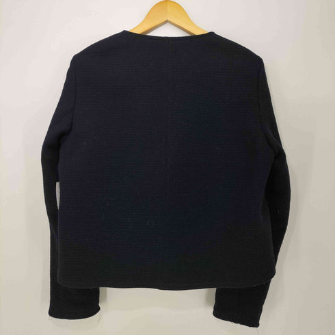 ザラ ZARA メタルボタン ノーカラー ツイードジャケット レディース import:XL