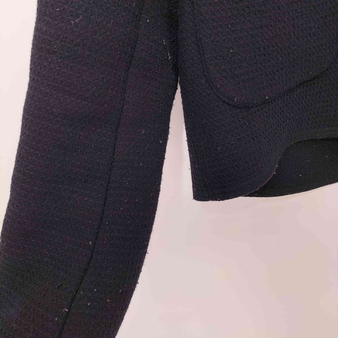 ザラ ZARA メタルボタン ノーカラー ツイードジャケット レディース import:XL