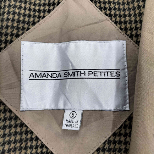 AMANDA SMITH PETITES 千鳥格子柄ライナーステンカラーコート レディース US:8