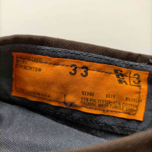 GCA 80S USA製 SCOVILL ジップ コットン ポリ ワーク パンツ メンズ 33