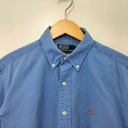 ポロバイラルフローレン Polo by RALPH LAUREN CLASSIC FIT ポニー刺繍 半袖 ボタンダウン シャツ メンズ import:M