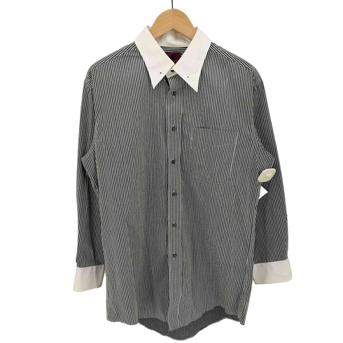 ダーバン DURBAN ストライプ L/S クレリックシャツ メンズ 42-82