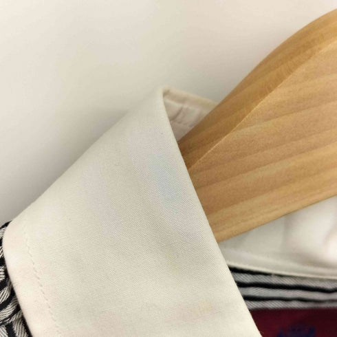 ダーバン DURBAN ストライプ L/S クレリックシャツ メンズ 42-82