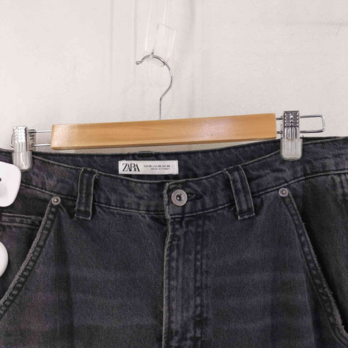 ザラ ZARA リメイクカーペンターブラックデニムパンツ メンズ US:30-31