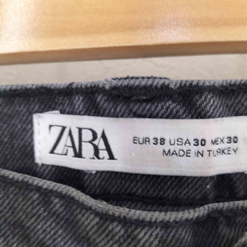 ザラ ZARA リメイクカーペンターブラックデニムパンツ メンズ US:30-31