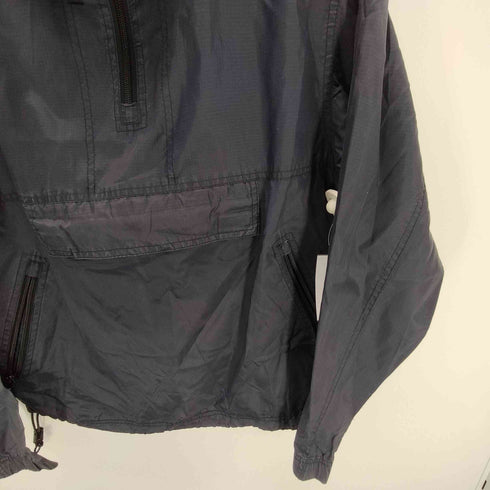 ギャップ Gap 90-00S OLD デカタグ 裏地メッシュ リップストップ ナイロン テック アノラック パーカー ジャケット 裾ドローコード 八の字ジップ メンズ import:XS