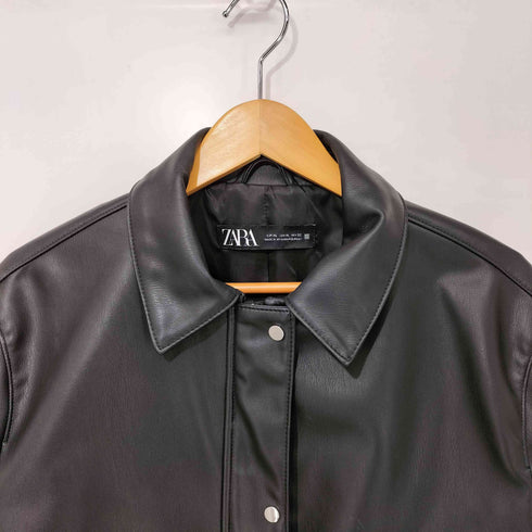 ザラ ZARA A-2型 フェイクレザー ジャケット レディース import:XL