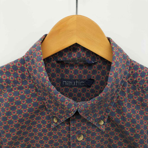 ノーティカ NAUTICA 総柄 ボタンダウン L/Sシャツ メンズ import:L