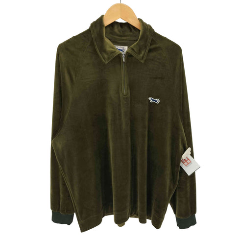 ザフォックスコレクション THE FOX COLLECTION ロゴパッチ ハーフジップ ベロアトップ メンズ import:M