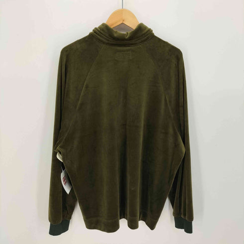 ザフォックスコレクション THE FOX COLLECTION ロゴパッチ ハーフジップ ベロアトップ メンズ import:M