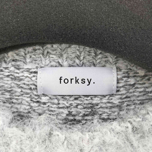 フォルクシー forksy. モンスターシャギーグラデーションクロップドプルオーバーニット レディース FREE