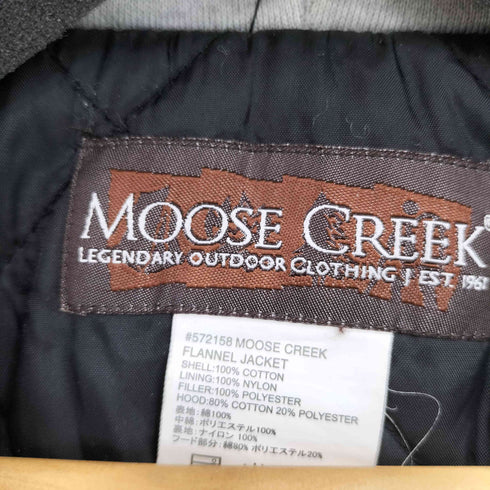 MOOSE CREEK フード付き 中綿 チェック柄 ロングスリーブ シャツ メンズ L