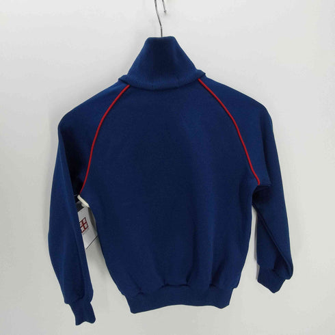 アディダス adidas 80S デサント製 トレフォイル ロゴ 刺繍 パイピング トラック ブルゾン ジャケット レディース