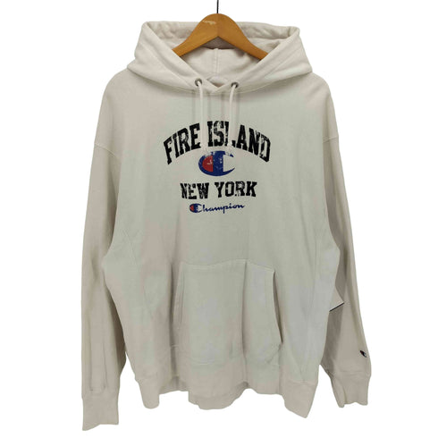 チャンピオン Champion 復刻 REVERSE WEAVE FIRE ISLAND NEWYORK プルオーバーパーカー メンズ import:XL