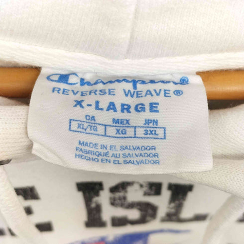 チャンピオン Champion 復刻 REVERSE WEAVE FIRE ISLAND NEWYORK プルオーバーパーカー メンズ import:XL