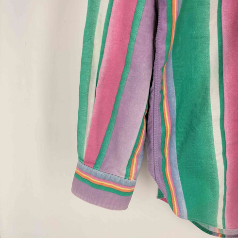 ラルフローレン RALPH LAUREN ポニー刺繍 ボタンダウン マルチストライプシャツ メンズ import:S