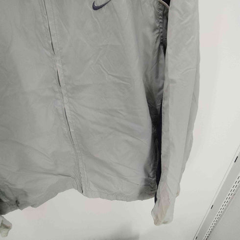 ナイキ NIKE 90-00S 黒タグ スウッシュ 刺繍 パイピング スイッチング バイカラー ナイロン ブルゾン ジャケット メンズ import:XL