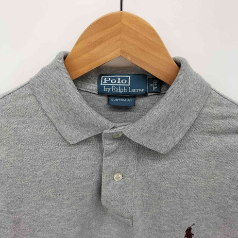 ポロバイラルフローレン Polo by RALPH LAUREN CUSTOM FIT ポニー 刺繍 S/S 鹿の子 ポロ シャツ メンズ import:M