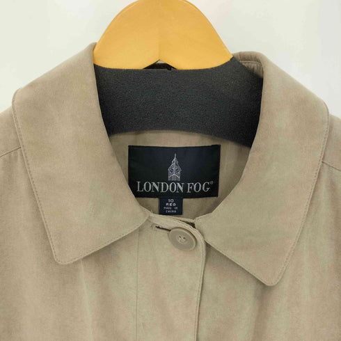 ロンドンフォグ LONDON FOG スエードタッチ ベージュ ステンカラーロングコート レディース