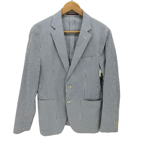 トミーヒルフィガー TOMMY HILFIGER シアサッカー ストライプ 2B シングル テーラード ジャケット メンズ 46