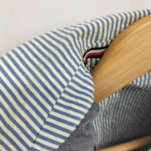 トミーヒルフィガー TOMMY HILFIGER シアサッカー ストライプ 2B シングル テーラード ジャケット メンズ 46