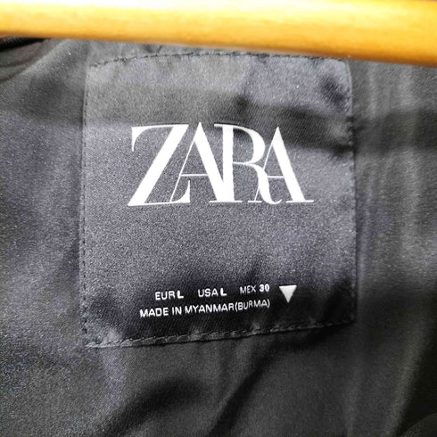 ザラ ZARA フェイクレザーパフベスト レディース import:L