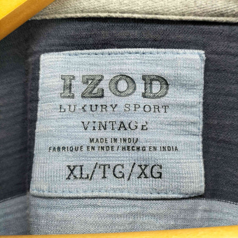 アイゾッド IZOD ボーダーハーフジップスウェット メンズ import:XL