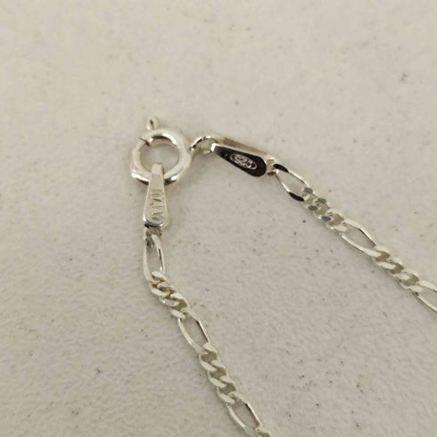 イタリア製 925刻印 フィガロチェーンブレスレッド メンズ
