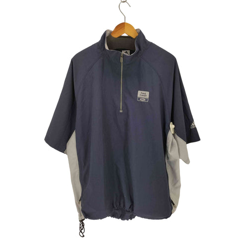 アディダス adidas 00s 企業ロゴ刺繍 S/Sハーフジッププルオーバー メンズ JPN:XL