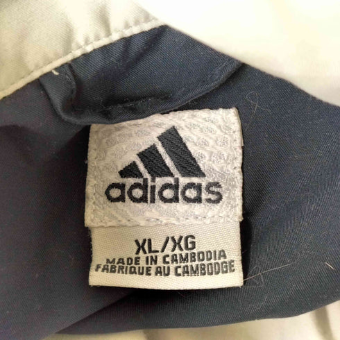 アディダス adidas 00s 企業ロゴ刺繍 S/Sハーフジッププルオーバー メンズ JPN:XL