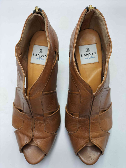 ランバンオンブルー LANVIN en Bleu レザー ハイヒール パンプス レディース JPN:23.5
