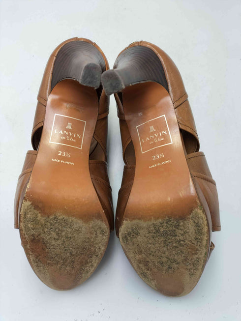 ランバンオンブルー LANVIN en Bleu レザー ハイヒール パンプス レディース JPN:23.5