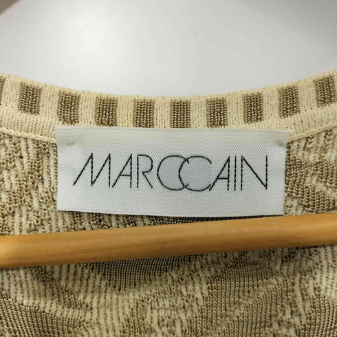 MARCCAIN 90s ボタニカル柄 刺繍 ニットベスト メンズ