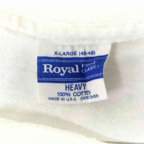Royal FIRST CLASS 80-90s 企業 刺繍 S/Sカットソー シングルステッチ メンズ JPN:XL