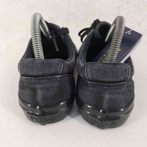 ポロラルフローレン POLO RALPH LAUREN KEATON WASHED BLACK DENIM ローカットスニーカー レディース JPN:24.5
