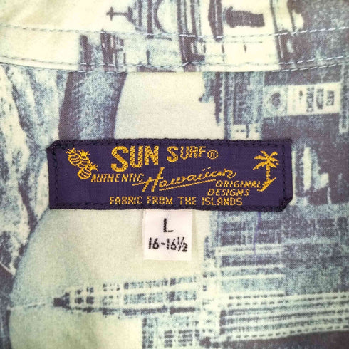 サンサーフ SUN SURF BEST VIEW OF NEW YORK COTTON TYPEWRITER OPEN SHIRT メンズ import:L
