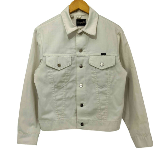 ラングラー Wrangler 70-80s USA製 ホワイト デニムトラッカージャケット レディース EUR:38