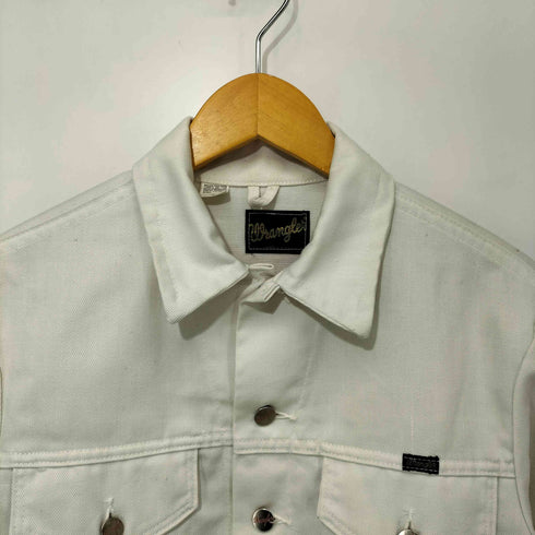 ラングラー Wrangler 70-80s USA製 ホワイト デニムトラッカージャケット レディース EUR:38