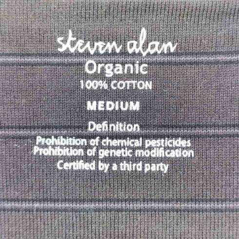 スティーブンアラン Steven Alan オーガニックコットン アソート ボーダー ロングスリーブ Tシャツ BOLD メンズ JPN:M