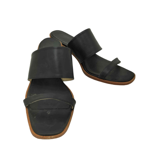 _fot wood heel sandals_circle レザーヒールサンダル レディース