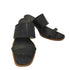 _fot wood heel sandals_circle レザーヒールサンダル レディース
