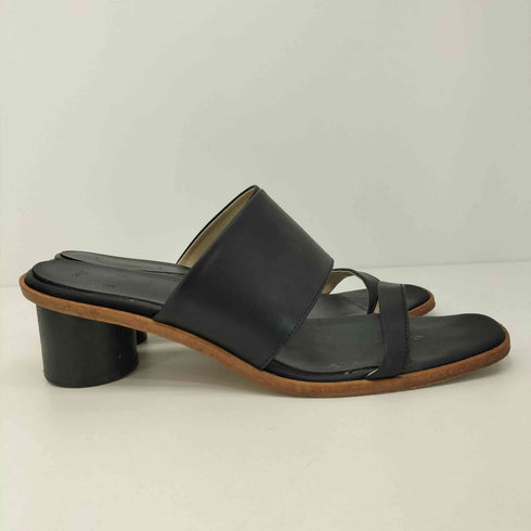 _fot wood heel sandals_circle レザーヒールサンダル レディース