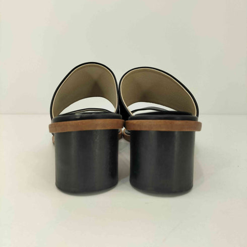 _fot wood heel sandals_circle レザーヒールサンダル レディース