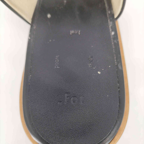 _fot wood heel sandals_circle レザーヒールサンダル レディース
