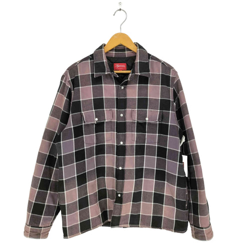 シュプリーム Supreme 18AW Quilted Faded Plaid Shirt メンズ import:M